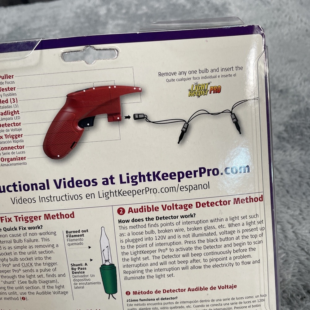 Light Keeper Pro Christmas Light Fix it Tool Squeeze Trigger NEW Spare Bulbs - Picture 6 of 9